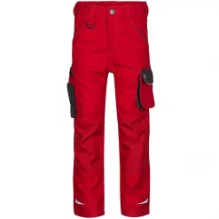 Engel Workwear Engel Galaxy Arbeitshose Für Kinder, Tomaten Rot/Anthrazitgrau