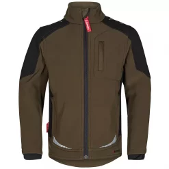 Engel Workwear Engel Galaxy Softshelljacke Für Kinder, Waldgrün/Schwarz, Tomaten Rot/anthrazitgrau