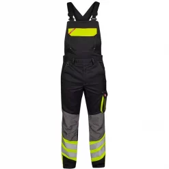 Engel Workwear Engel Cargo Latzhose, Schwarz/Gelb, Herren