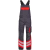 Engel Workwear Engel Cargo Latzhose, Grau/Rot, Herren