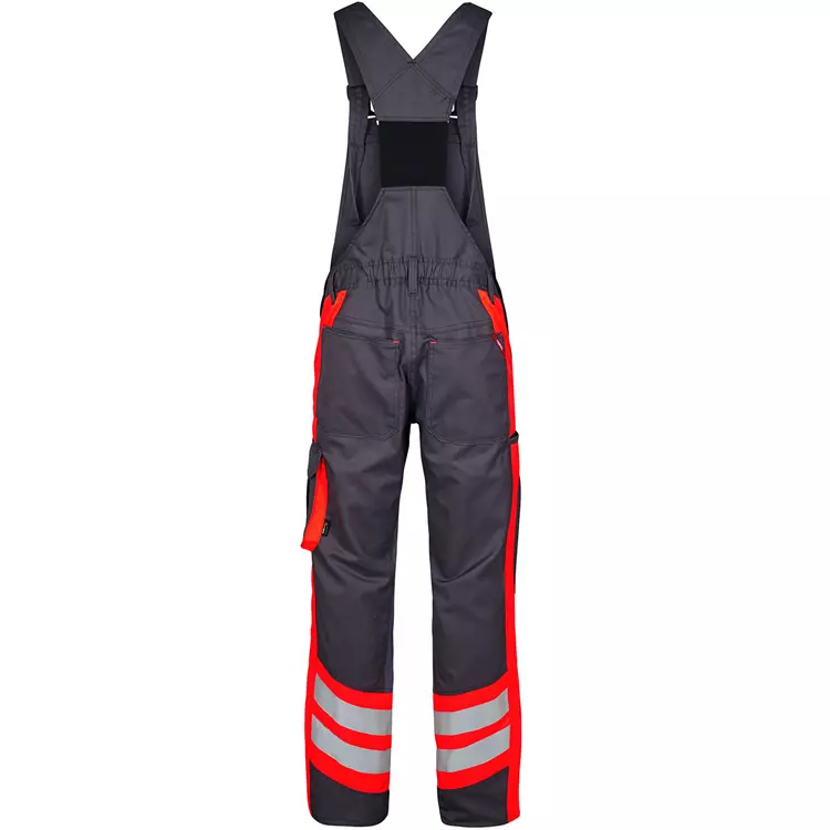 Engel Workwear Engel Cargo Latzhose, Grau/Rot, Herren – Bild 3