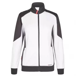 Engel Workwear Engel Galaxy Damen Sweatcardigan, Weiß/Anthrazitgrau, Anthrazitgrau/tomato Red