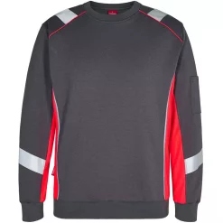 Engel Workwear Engel Cargo Sweatshirt, Grau/Rot, Herren