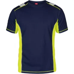 Engel Workwear Engel Cargo T-Shirt, Blue Ink/Gelb, Herren