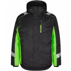 Engel Workwear Engel Cargo Winterjacke, Schwarz/Grün, Herren, Schwarz/grün