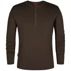 Engel Workwear Engel Grandad Langärmliges T-Shirt, Forest Green, Herren