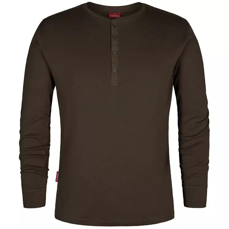 Engel Workwear Engel Grandad Langärmliges T-Shirt, Forest Green, Herren