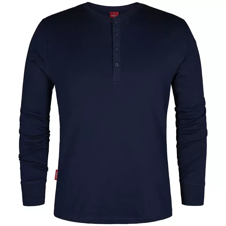 Engel Workwear Engel Grandad Langärmliges T-Shirt, Grün, Herren, Surfer Blue – Bild 10