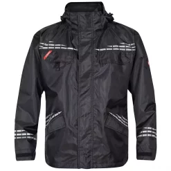 Engel Workwear Engel Combat Regenjacke, Schwarz, Herren
