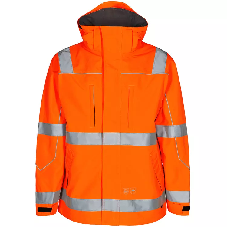 Engel Workwear Engel Safety Shell Jacke, Hi-vis Orange/Marine, Herren – Bild 5