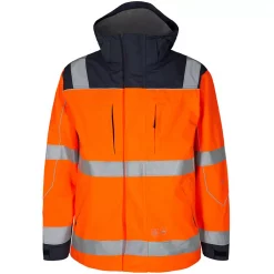 Engel Workwear Engel Safety Shell Jacke, Hi-vis Orange/Marine, Herren
