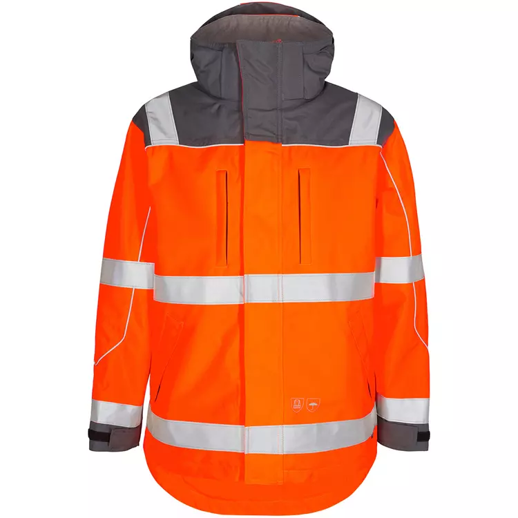 Engel Workwear Engel Safety Shell Jacke, Hi-vis Gelb/Grau, Herren – Bild 6