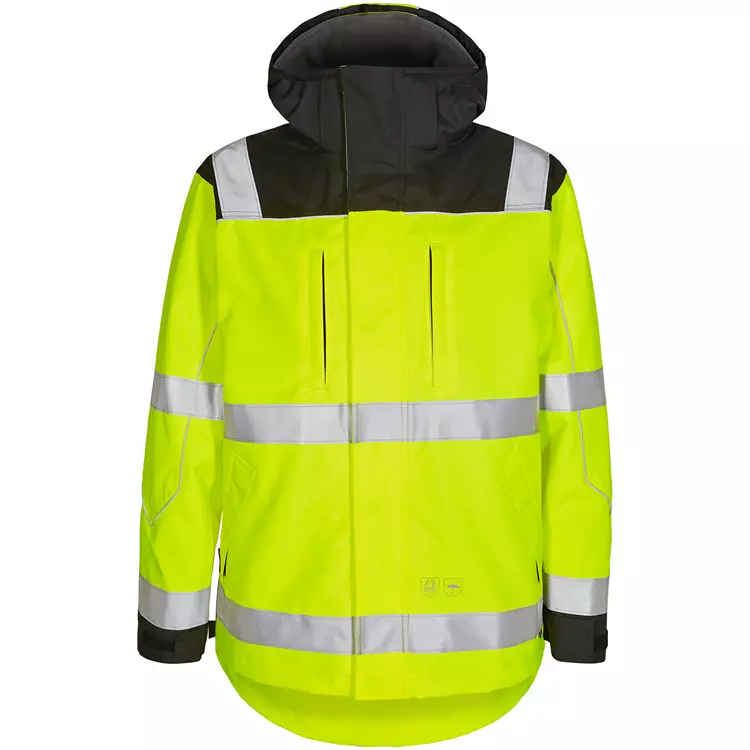 Engel Workwear Engel Safety Shell Jacke, Hi-vis Gelb/Grau, Herren – Bild 7