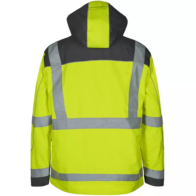Engel Workwear Engel Safety Shell Jacke, Hi-vis Gelb/Grau, Herren – Bild 3