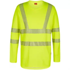 Engel Workwear Engel Safety Langärmliges T-Shirt, Gelb, Herren