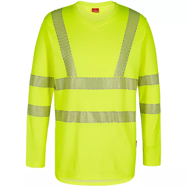 Engel Workwear Engel Safety Langärmliges T-Shirt, Gelb, Herren