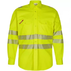 Engel Workwear Engel Safety Arbeitshemd, Hi-Vis Gelb, Herren