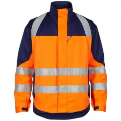 Engel Workwear Engel Safety+ Arbeitsjacke, Hi-vis Orange/Marine, Herren