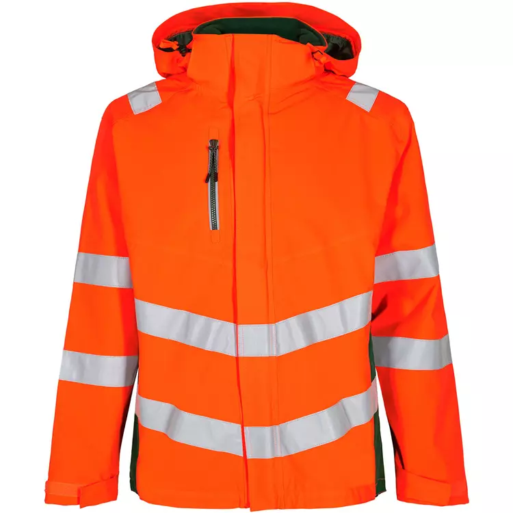 Engel Workwear Engel Safety Shelljacke, Hi-vis Gelb/Grün, Herren, Hi-vis Orange/grau – Bild 5