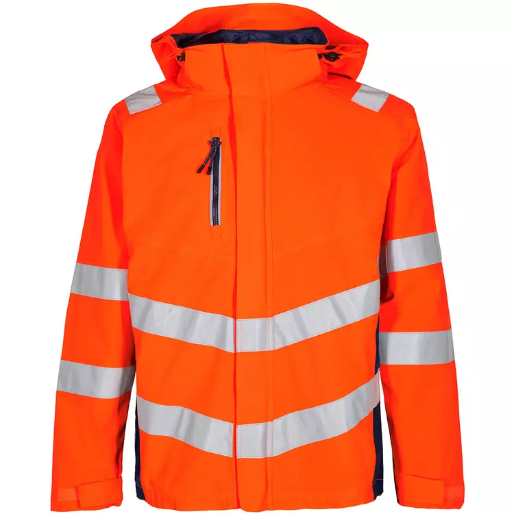 Engel Workwear Engel Safety Shelljacke, Hi-vis Gelb/Grün, Herren, Hi-vis Orange/grau – Bild 9