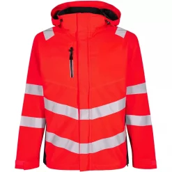Engel Workwear Engel Safety Shelljacke, Hi-vis Rot/Schwarz, Herren