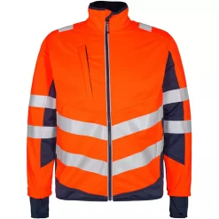 Engel Workwear Engel Safety Softshelljacke, Orange/Blue Ink, Herren
