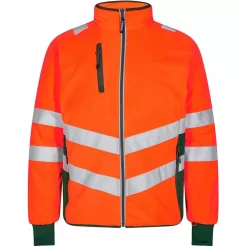 Engel Workwear Engel Safety Fleecejacke, Hi-Vis Orange/Grün, Herren