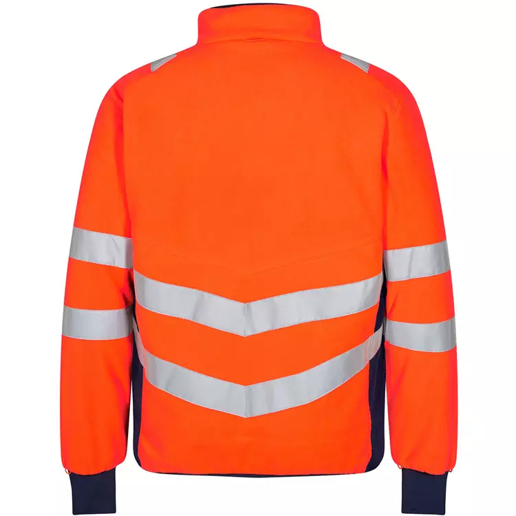 Engel Workwear Engel Safety Fleecejacke, Orange/Blue Ink, Herren – Bild 3