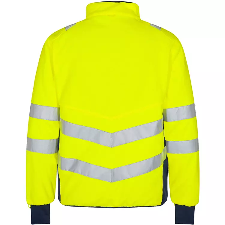 Engel Workwear Engel Safety Fleecejacke, Gelb/Blue Ink, Herren – Bild 3