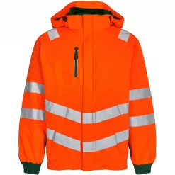 Engel Workwear Engel Safety Pilotenjacke, Hi-Vis Orange/Grün, Herren
