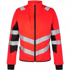 Engel Workwear Engel Safety Arbeitsjacke, Hi-vis Rot/Schwarz, Herren