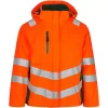Engel Workwear Engel Safety Damen Winterjacke, Hi-Vis Orange/Grün