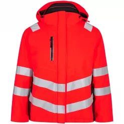 Engel Workwear Engel Safety Damen Winterjacke, Hi-vis Rot/Schwarz