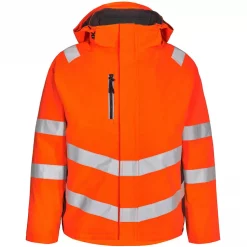 Engel Workwear Engel Safety Winterjacke, Hi-vis Orange/Grau, Herren