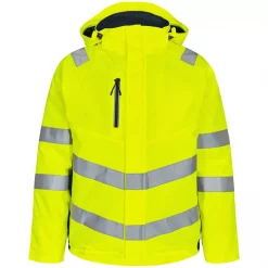 Engel Workwear Engel Safety Winterjacke, Gelb/Blue Ink, Herren