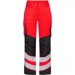 Engel Workwear Engel Safety Light Damen Arbeitshose, Hi-vis Rot/Schwarz