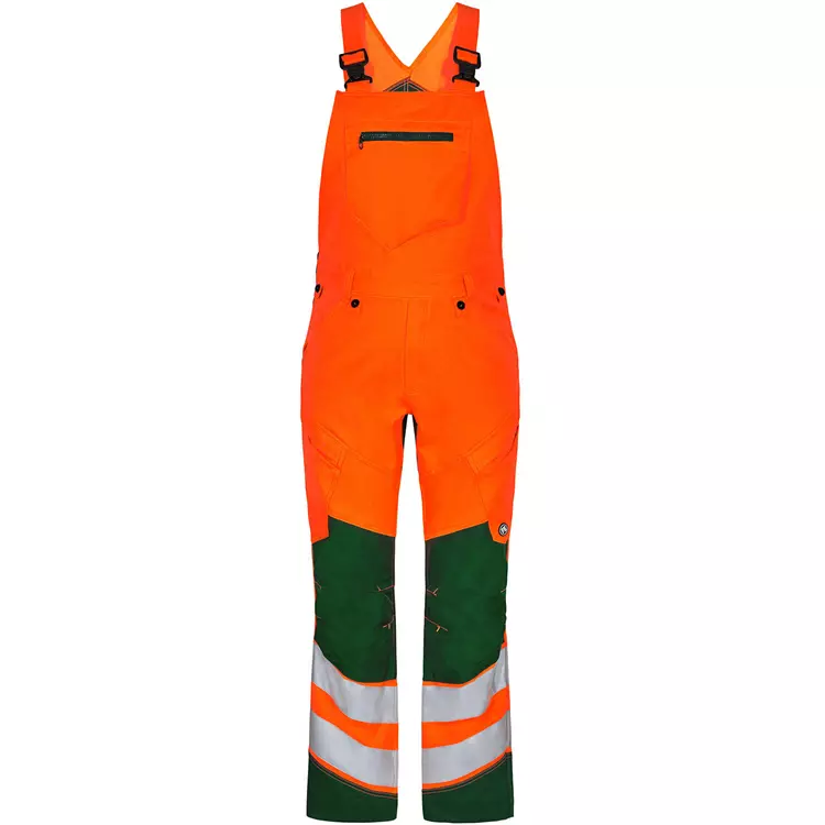 Engel Workwear Engel Safety Latzhose, Hi-vis Gelb/Grün, Herren, Orange/blue Ink – Bild 7