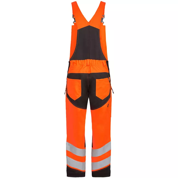 Engel Workwear Engel Safety Latzhose, Hi-vis Orange/Grau, Herren – Bild 3
