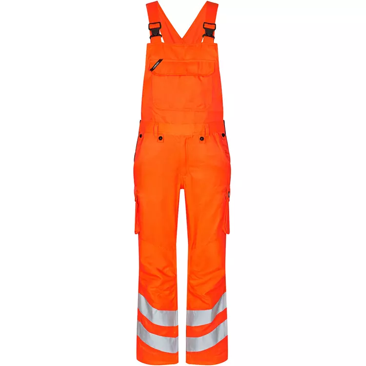 Engel Workwear Engel Safety Light Latzhose, Hi-vis Gelb/Grün, Herren, Orange/blue Ink – Bild 5
