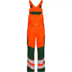 Engel Workwear Engel Safety Light Latzhose, Hi-Vis Orange/Grün, Herren
