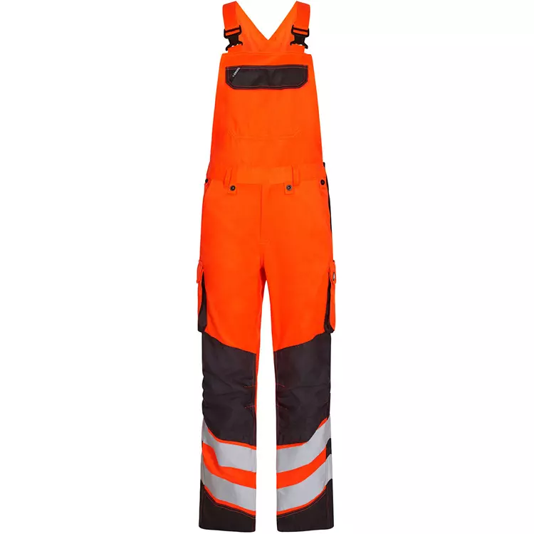 Engel Workwear Engel Safety Light Latzhose, Hi-vis Gelb/Grün, Herren, Orange/blue Ink – Bild 6