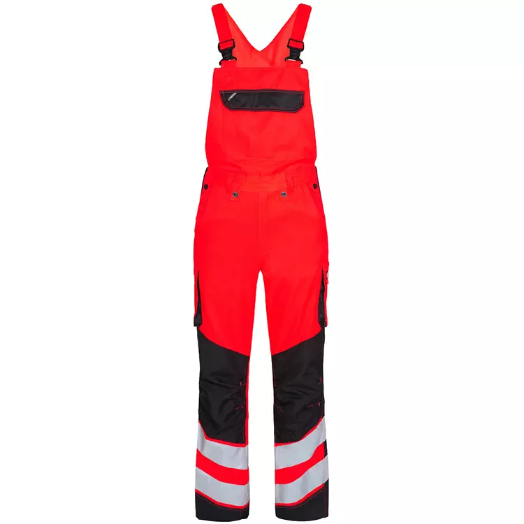 Engel Workwear Engel Safety Light Latzhose, Hi-vis Gelb/Grün, Herren, Orange/blue Ink – Bild 7