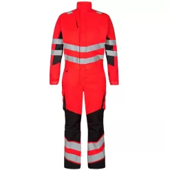 Engel Workwear Engel Safety Light Overall, Hi-vis Rot/Schwarz, Herren