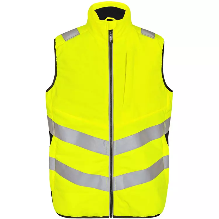 Engel Workwear Engel Safety Steppweste, Hi-vis Gelb/Grün, Herren, Gelb/blue Ink – Bild 8
