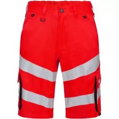 Engel Workwear Engel Safety Light Arbeitsshorts, Hi-vis Rot/Schwarz, Herren
