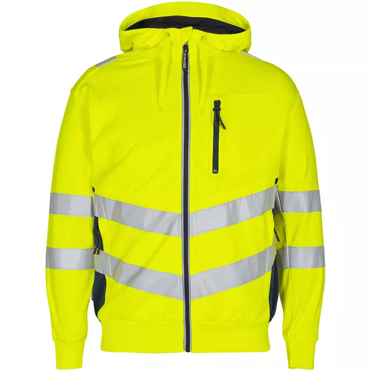 Engel Workwear Engel Safety Hoodie, Hi-vis Orange/Grau, Herren – Bild 8