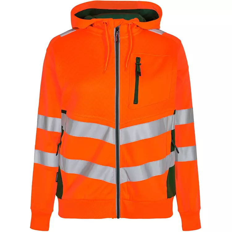 Engel Workwear Engel Safety Damen Kapuzensweatshirt, Gelb/Blue Ink – Bild 8