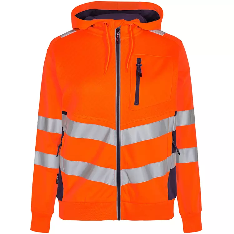 Engel Workwear Engel Safety Damen Kapuzensweatshirt, Gelb/Blue Ink – Bild 11