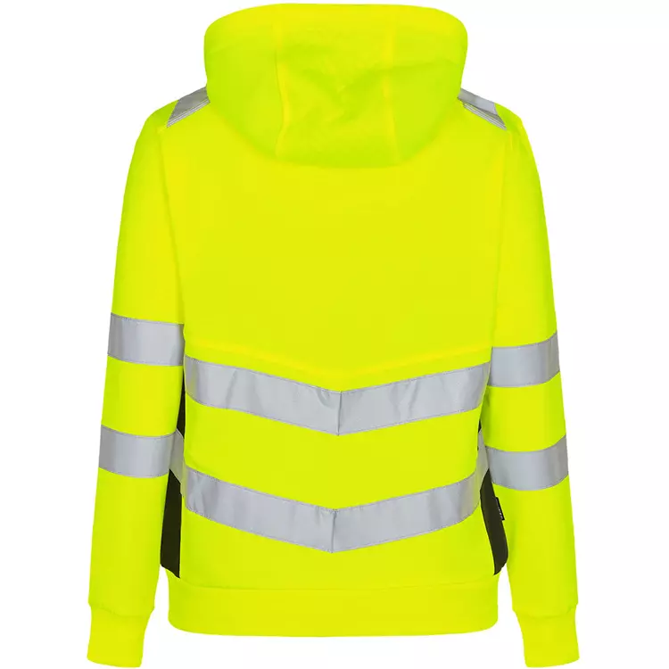 Engel Workwear Engel Safety Damen Kapuzensweatshirt, Hi-vis Gelb/Schwarz – Bild 3