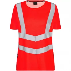 Engel Workwear Engel Safety Damen T-Shirt, Hi-Vis Rot